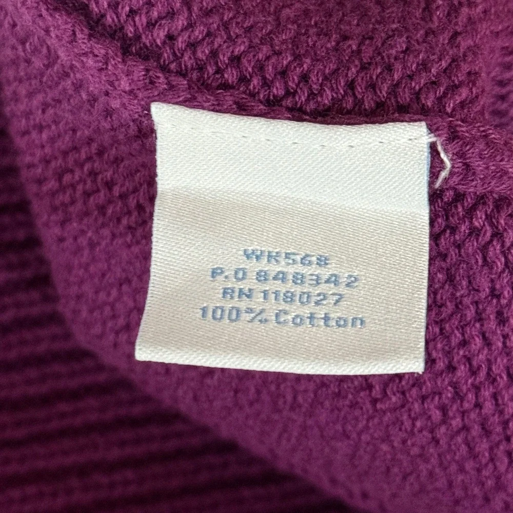 Boden Purple Ribbed 3/4 Sleeve‎ V Neck Cardigan Sweater Women's UK10 US6 - Picture 6 of 6